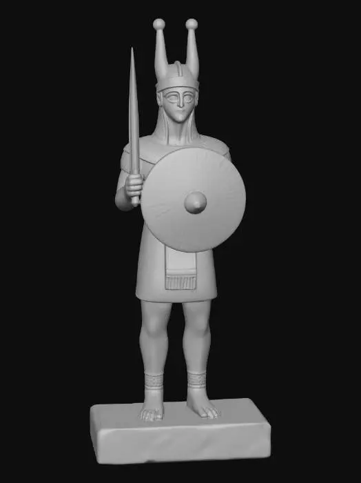 3D model for Ancient Warrior Statue