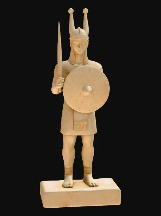 3D model for Ancient Warrior Statue