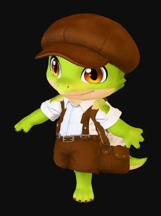 3D model for Lizard Newsboy