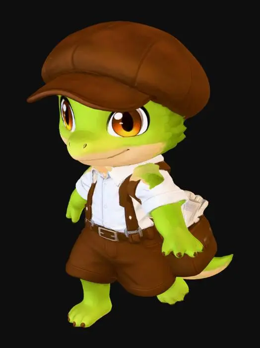3D model for Lizard Newsboy