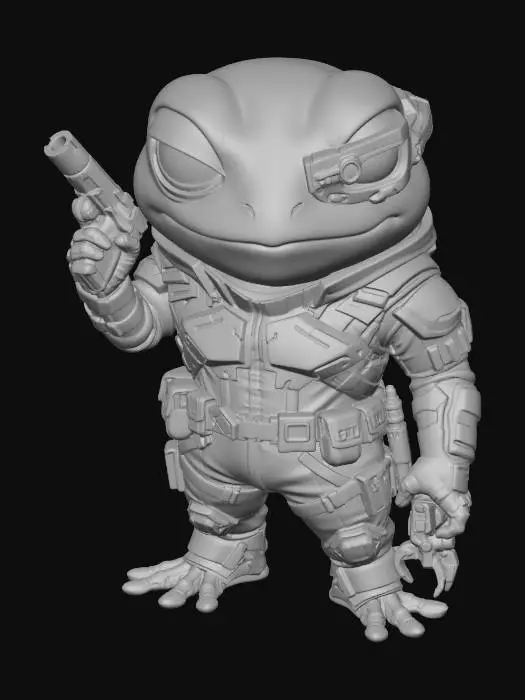 3D model for Cyber Croaker Commando