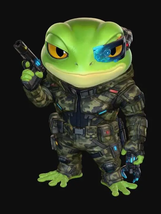 3D model for Cyber Croaker Commando