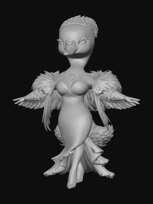 3D model for The White Swan Bride
