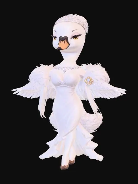 3D model for The White Swan Bride