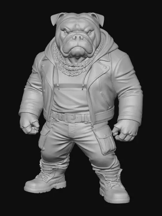 3D model for Leather-Clad Bulldog