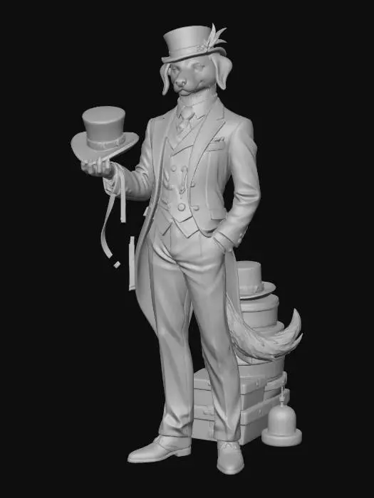 3D model for Dapper Dalmatian in a Tailcoat