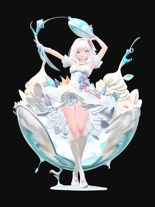 3D model for whipped cream-san