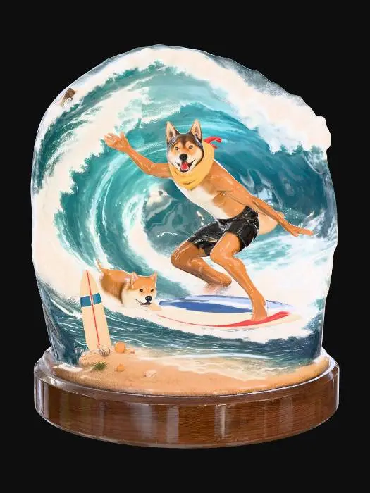 3D model for Surfing Shiba