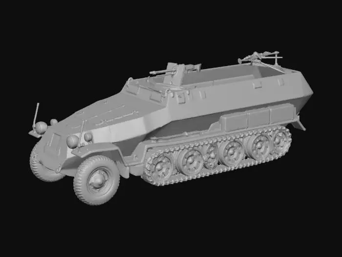 3D model for Model Halftrack on Desk