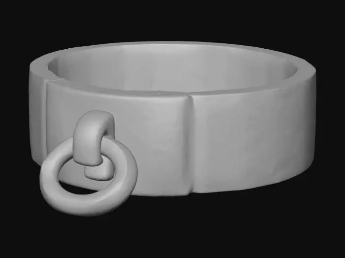3D model for Golden Collar with Ring