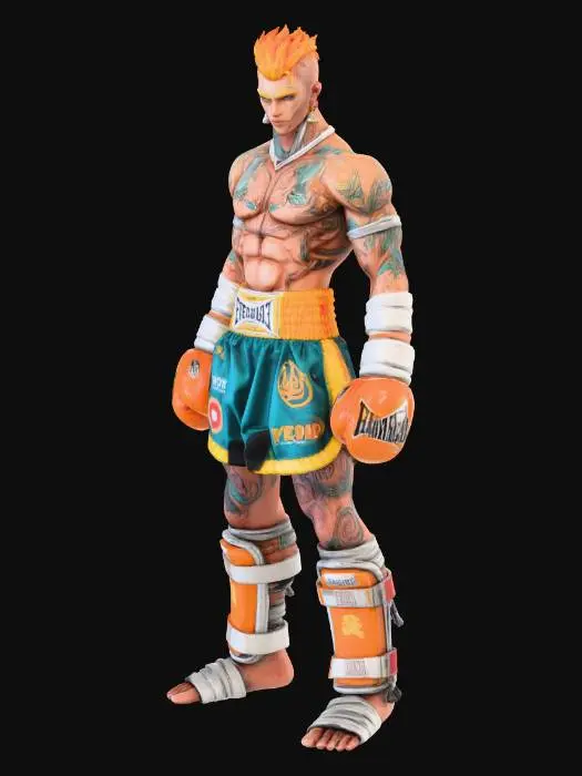 3D model for Muay Thai Warrior
