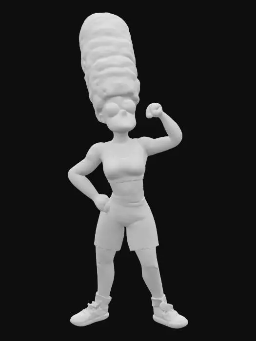 3D model for marge simpson Strong Blue Hair Hero