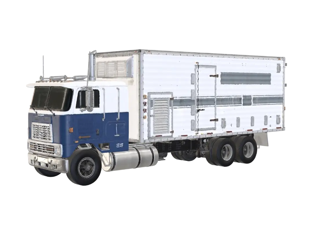 Blue Box Hauler - Tote 3D model, vytvořený pomocí AI