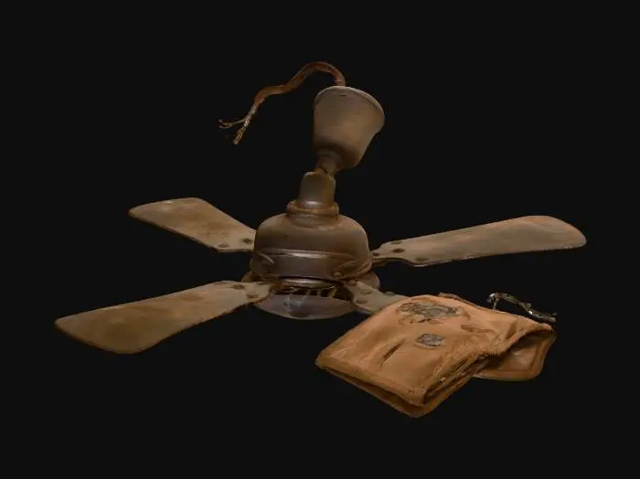 3D model for Broken Dirty Ceiling Fan, #Halloween2025#