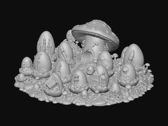 3D model for Lumina Mushroom Village