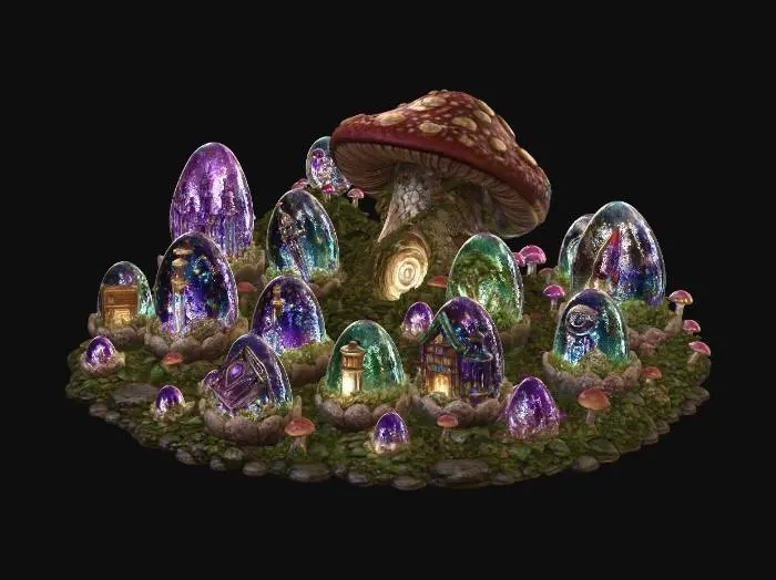 3D model for Lumina Mushroom Village