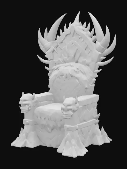 3D model for Orcish Throne, #SketchTo3D#