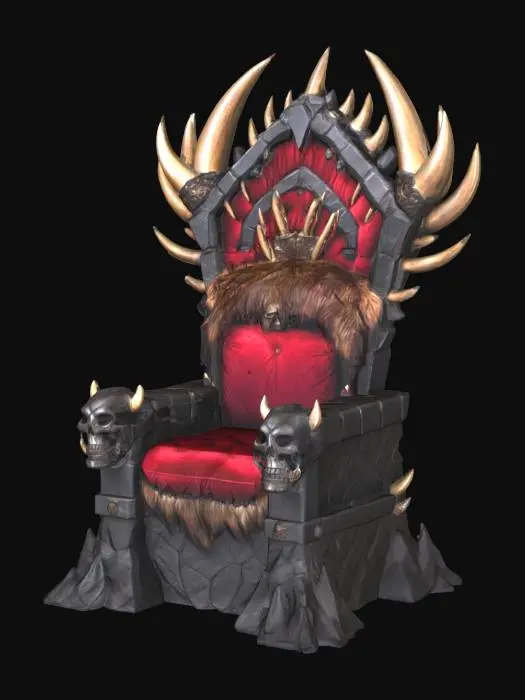 3D model for Orcish Throne, #SketchTo3D#