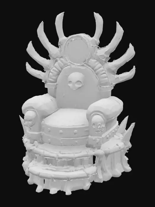 3D model for Undead Throne, #SketchTo3D#
