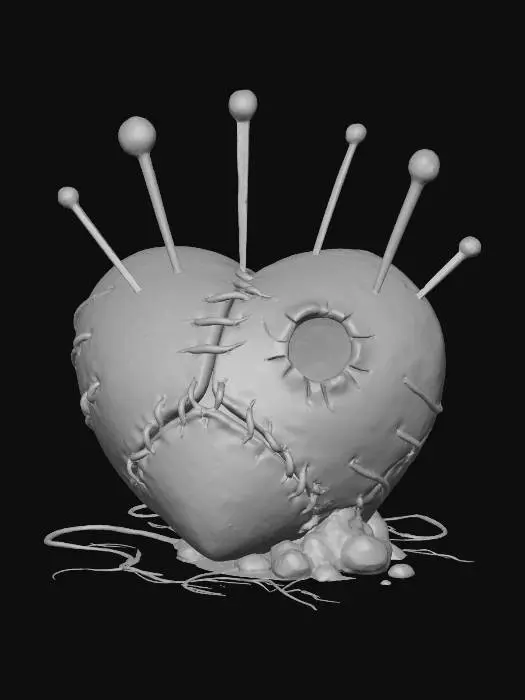 3D model for Heart of Pins, #Halloween2025#