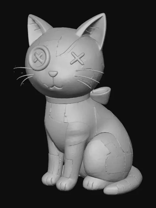 3D model for Patchy the Cat, #Halloween2025#