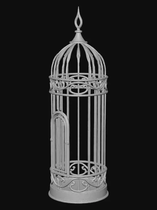 3D model for Rusted Vintage Bird Cage, #Halloween2025#