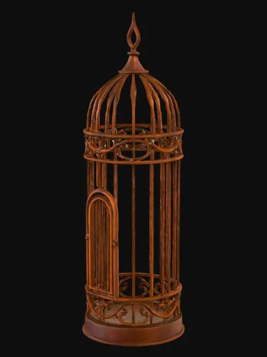 3D model for Rusted Vintage Bird Cage, #Halloween2025#
