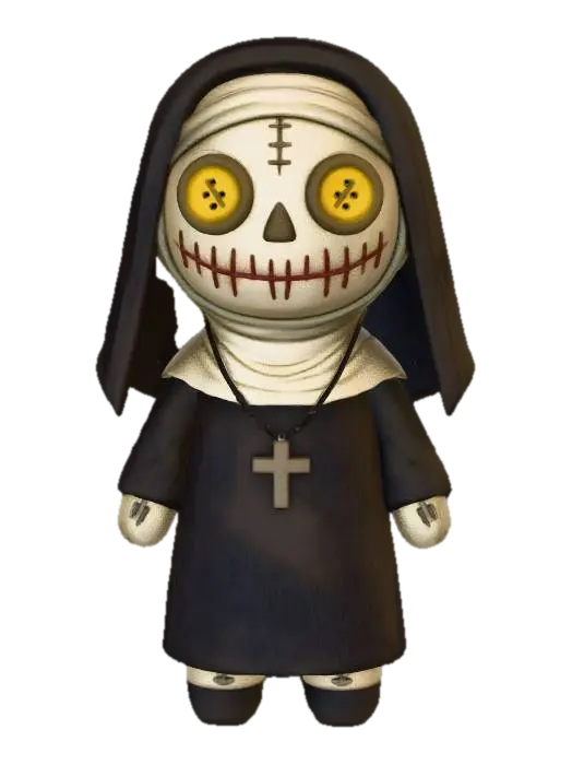 Stitchy Nun, #Halloween2025# 3D model, vytvořený pomocí AI