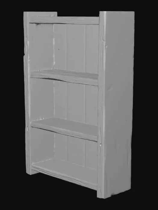 3D model for Wooden Bookshelf, #Halloween2025#