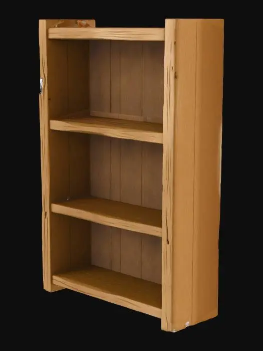 3D model for Wooden Bookshelf, #Halloween2025#