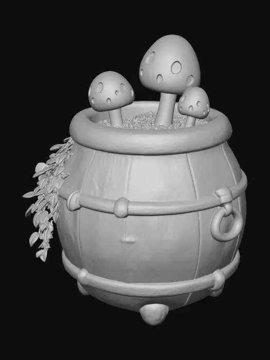 3D model for Glowing Mushroom Barrel