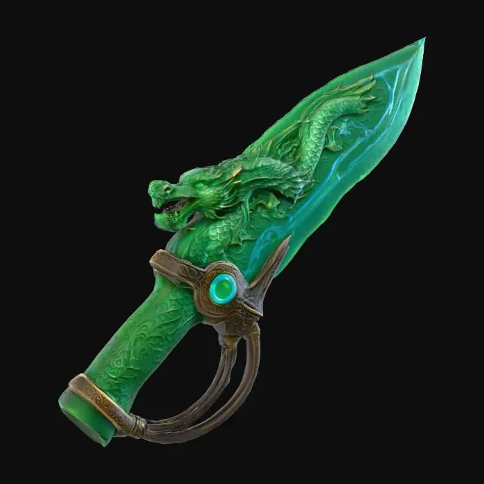 3D model for #PBR# - Jade Spine of the Sovereign