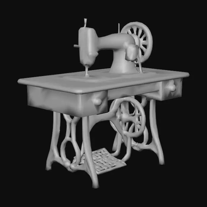 3D model for Vintage Sewing Machine, #Halloween2025#