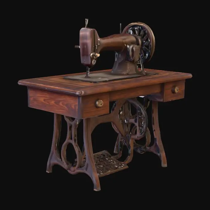 3D model for Vintage Sewing Machine, #Halloween2025#