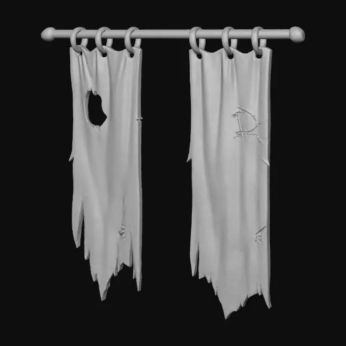 3D model for Tattered Curtains, #Halloween2025#