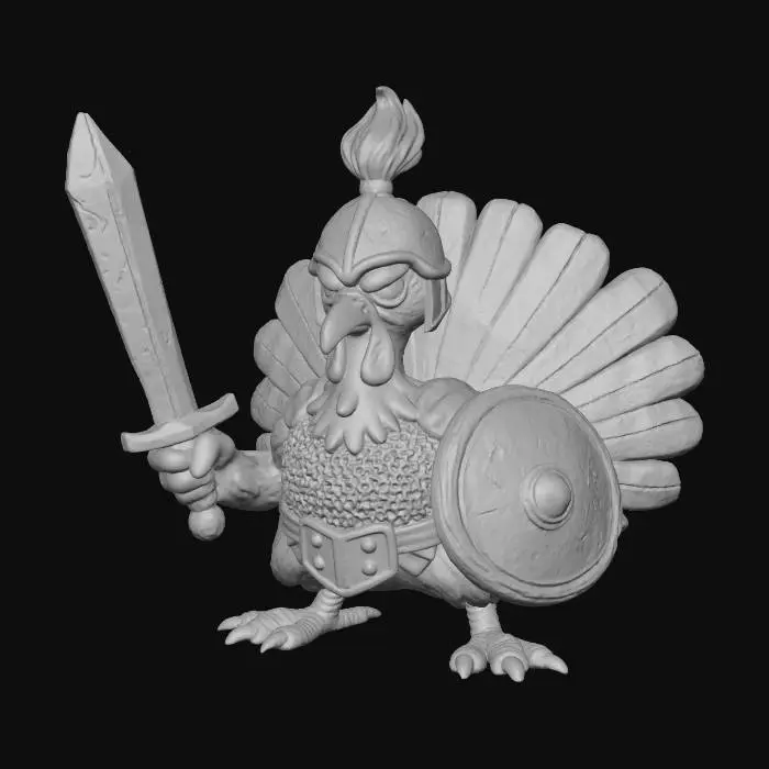 3D model for Warrior Turkey, #Thanksgiving#