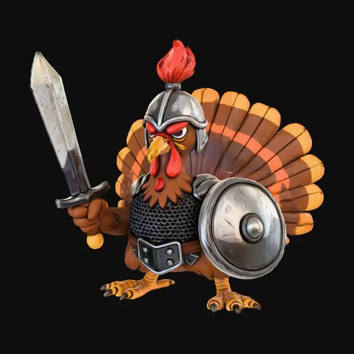 3D model for Warrior Turkey, #Thanksgiving#