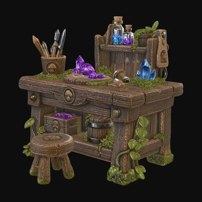 3D model for Enchanted Crystal Crafting Bench