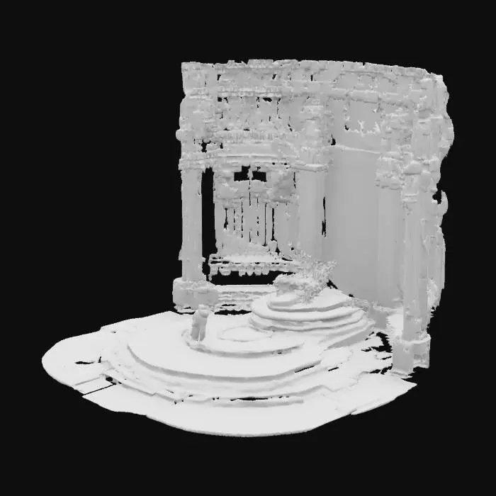 3D model for A great lair of a powerful ancient dark force. One that was defeated but has returned. All will die in his presence. Glowing with red and black energy. Very large and grand.