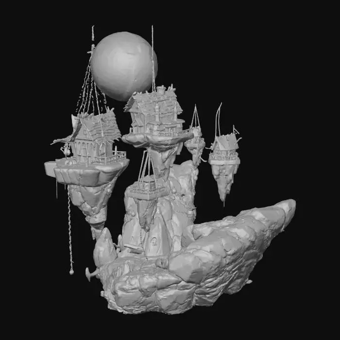 3D model for Moonlit Floating Haven, #Halloween2025#