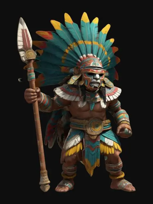 3D model for Payīnal or Pāinaltōn, god of battles and Huitzilopochtli's messenger.