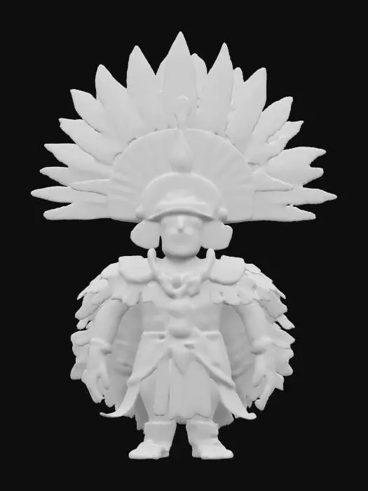 3D model for Tlahuizcalpantecuhtli, god of Venus' dawn and aspect of Quetzalcoatl. He has the longest name. He and Xolotl have Venus as association as symbol of twins.