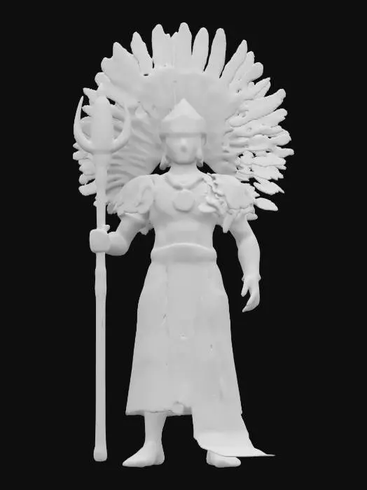 3D model for Yayauhca-Cinteotl, god of the black maize.