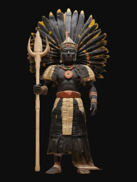 3D model for Yayauhca-Cinteotl, god of the black maize.