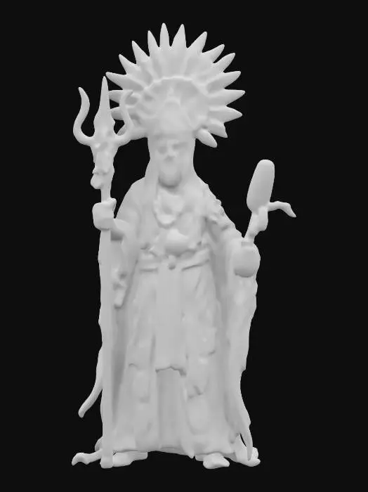 3D model for Iztacuhca-Cinteotl, god of the white maize.