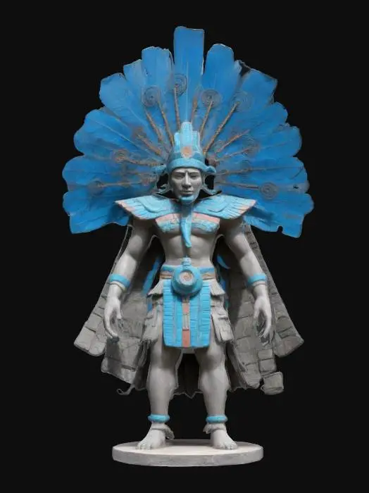 3D model for Mictlampachecatl, god of the north wind.