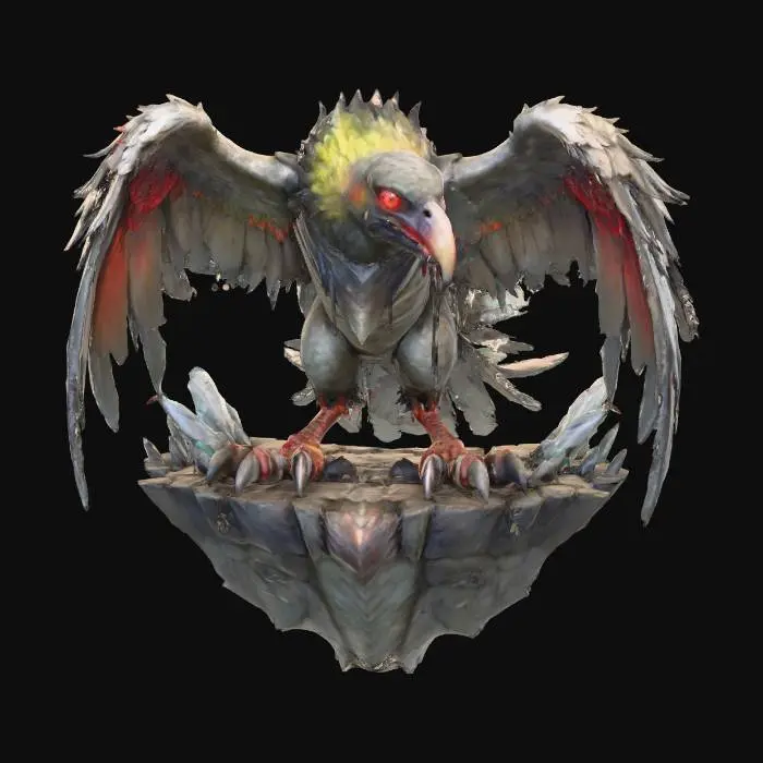 3D model for A polluted vulture game boss #villain#