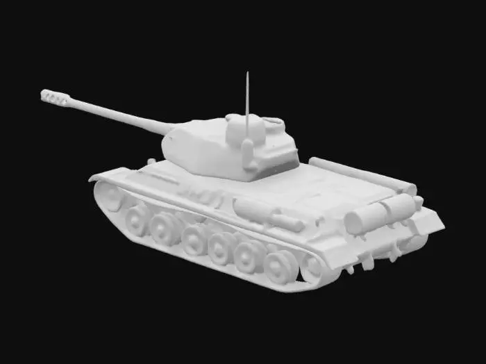 3D model for The most powerful tank ever made, with a huge caliber main gun, large tracks and thick sloped armour, in a WWII style with high quality and high detail.