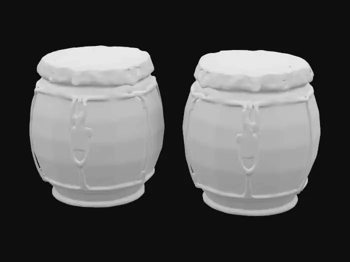 3D model for Giant war drums decorated