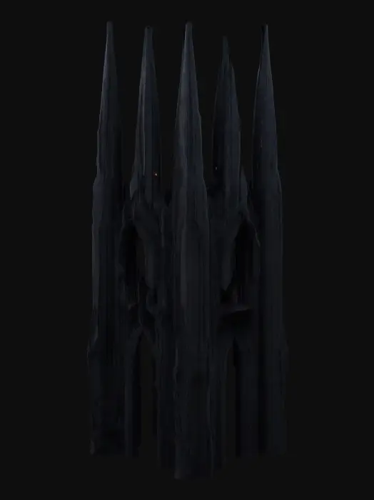 3D model for Architecture in style of dark sci-fi merged with gothic and dark fantasy, brutalism 